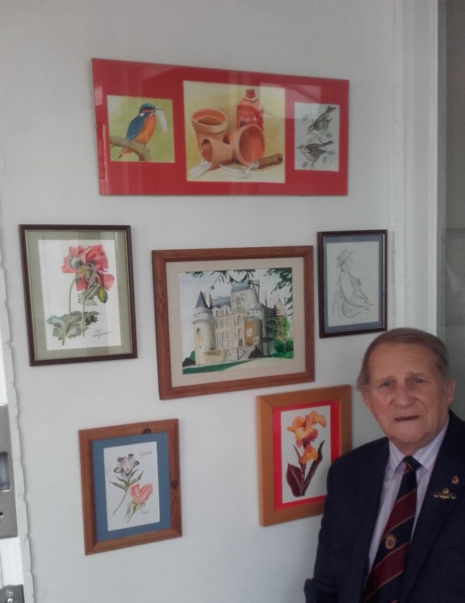 Alan May with some of his paintings (2)